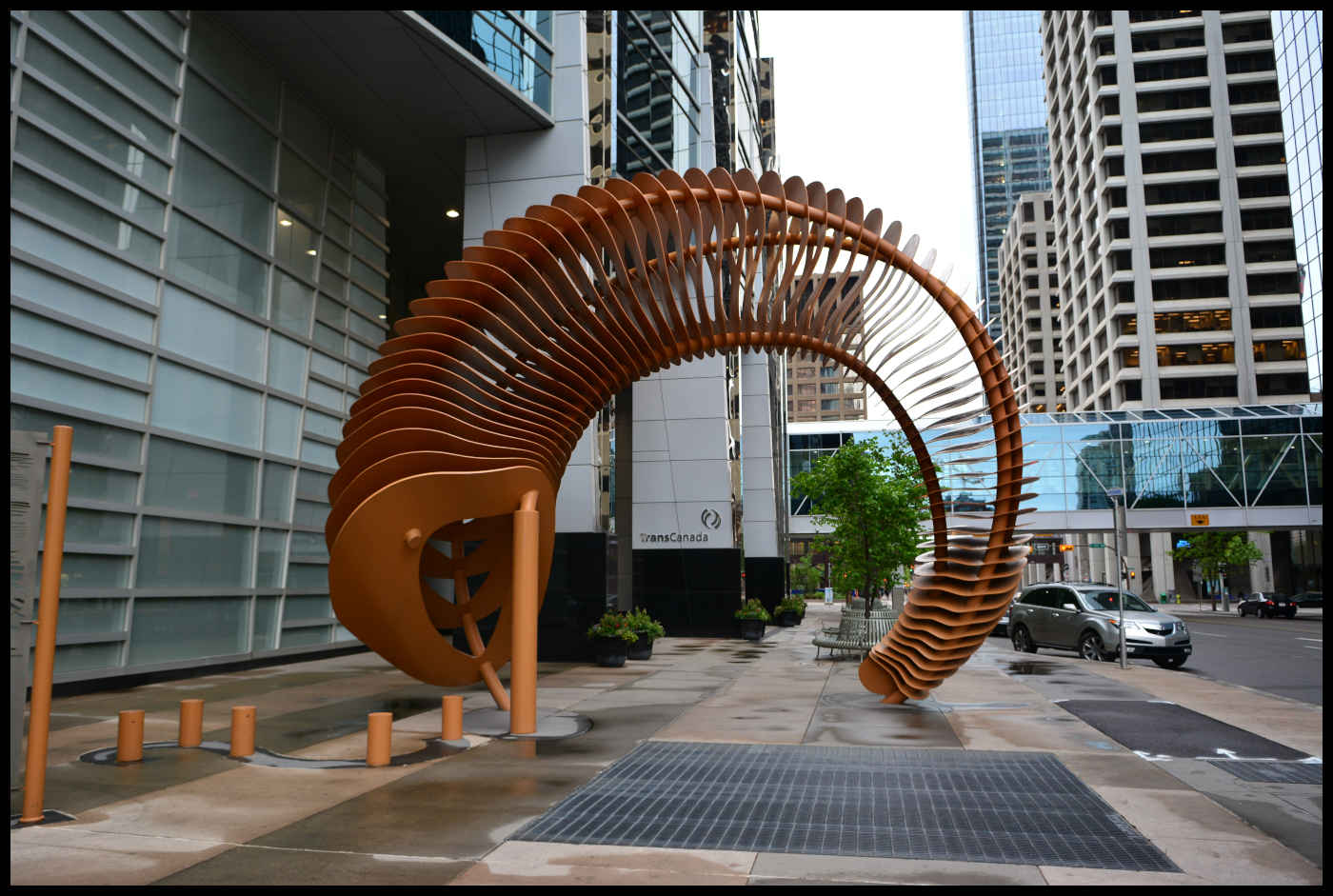 Weaving Fence And Horn Sculpture
