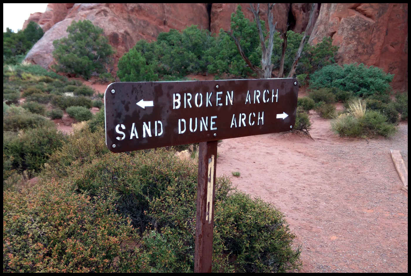 Información de Sand Dune Arch Trailhead
