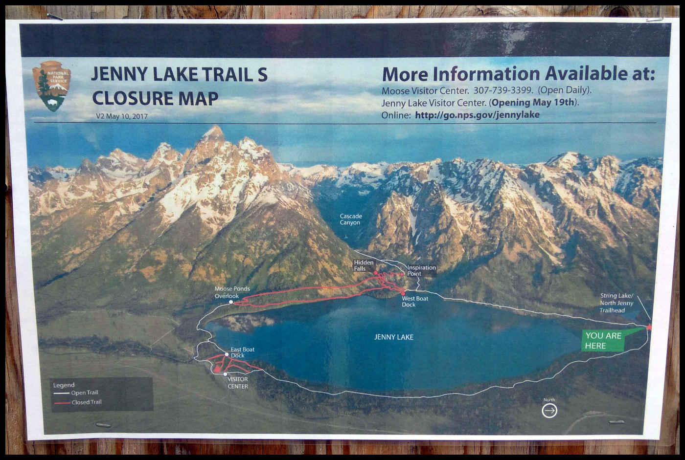 Mapa de Jenny Lake Trailhead