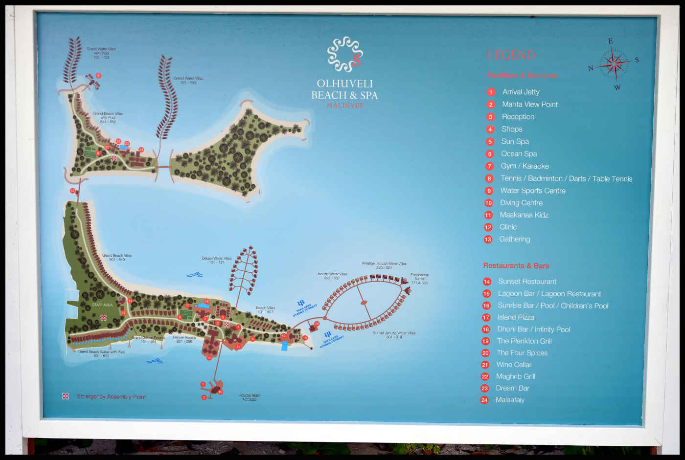 Mapa de Olhuveli Beach & Spa - Maldives