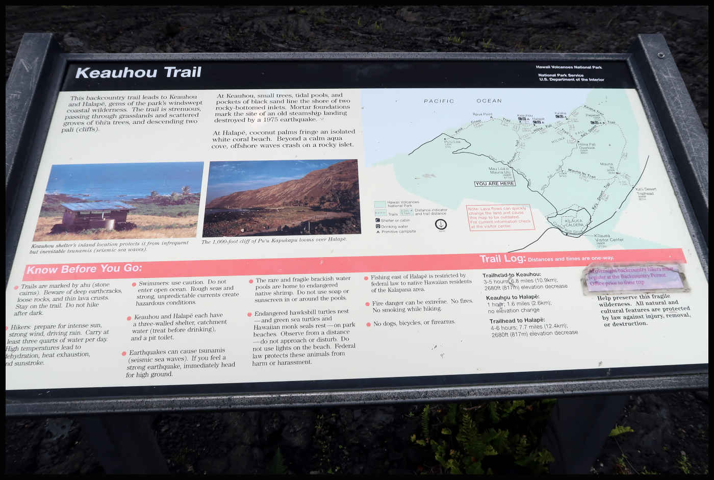 Información de Keauhou Trail
