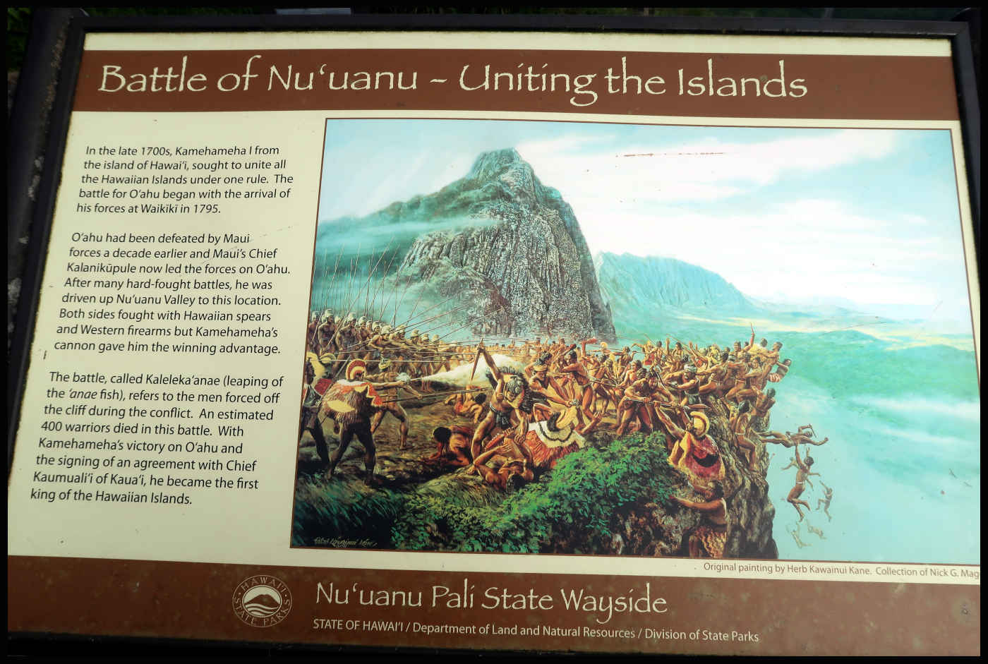 Batalla de Nu‘uanu - Nu‘uanu Pali Lookout